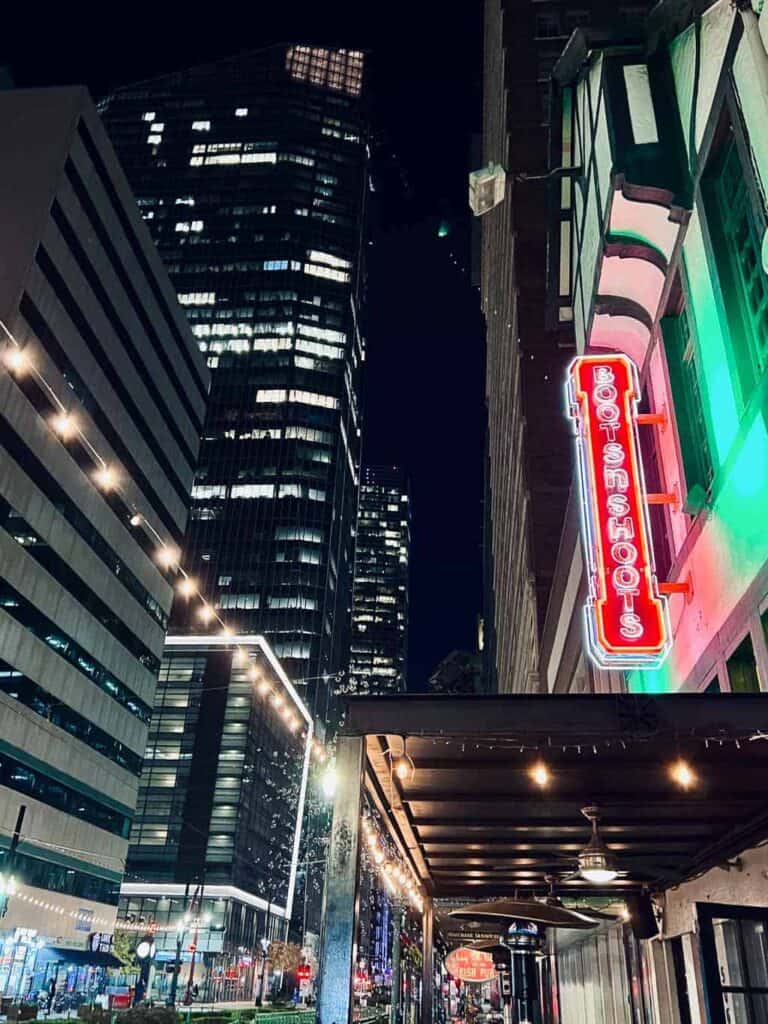 Ending your one day in Houston by the downtown skyscrapers