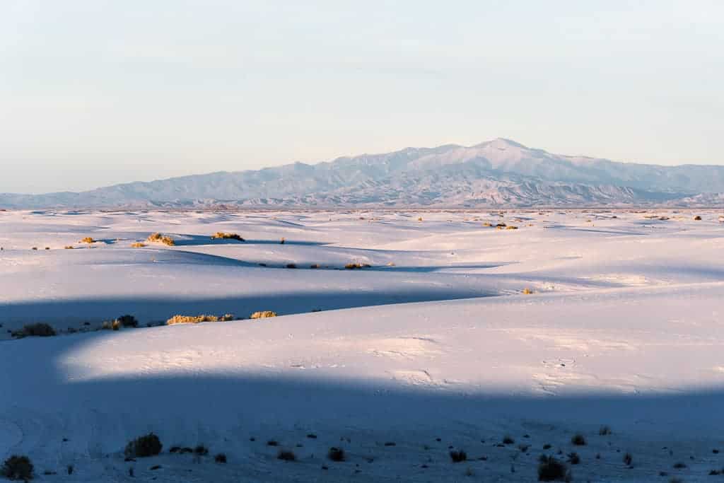 Sand Dunes of White Sands National Park in southern new mexico during the fal, one of the Best Time to Visit White Sands National Park