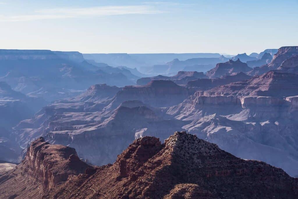 Grand Canyon purple layers in northern arizona