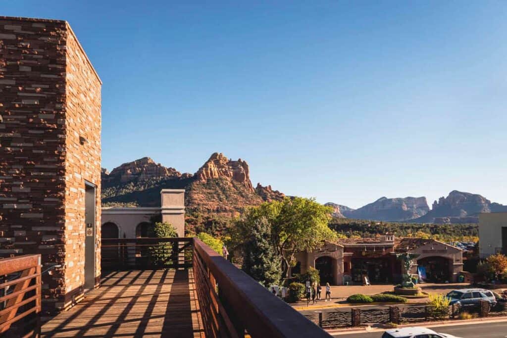 Mountain scenery in sedona town on a northern arizona road trip