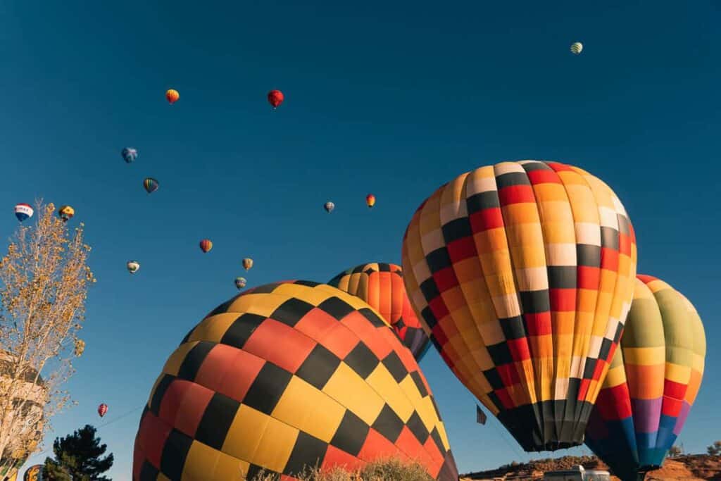 Colorful Hot air balloons in arizona