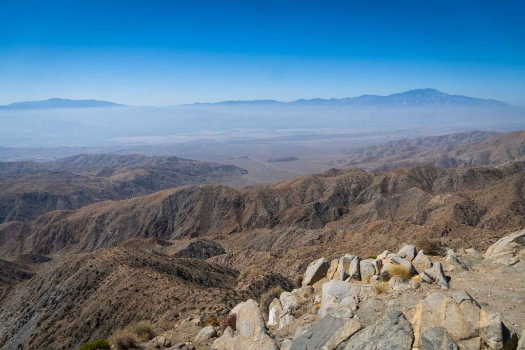 the view of coachella valley from keys view, one of the best things to do on a one day in joshua tree itinerary