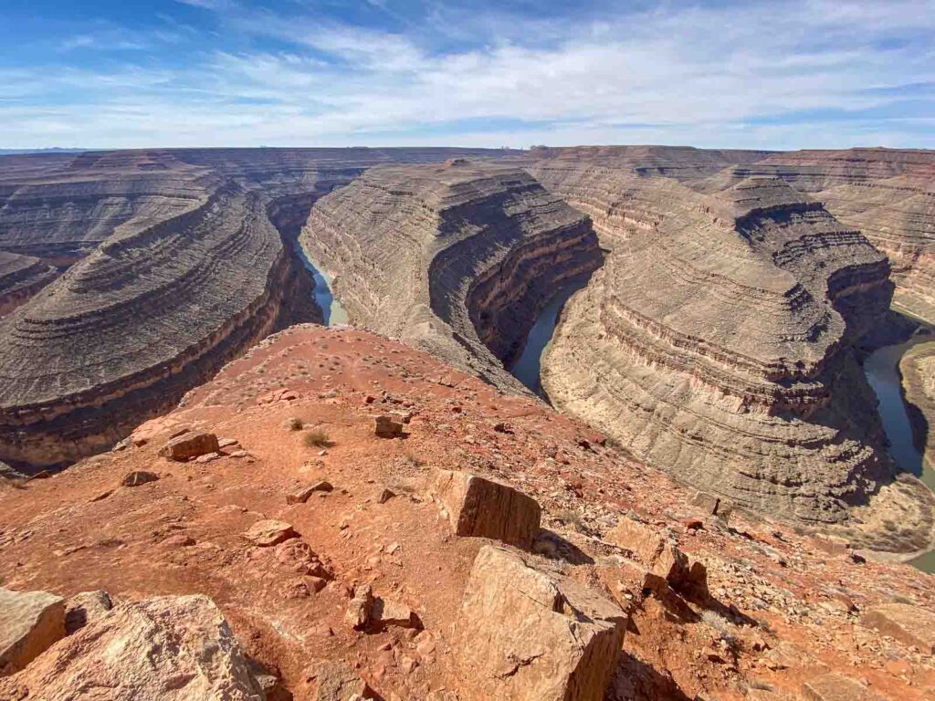 double gooseneck in the bend in dead horse point state park near moab, utah