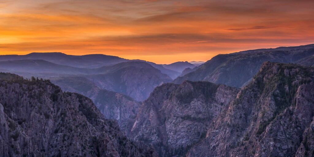 Black Canyon of the Gunnison National Park at sunrise