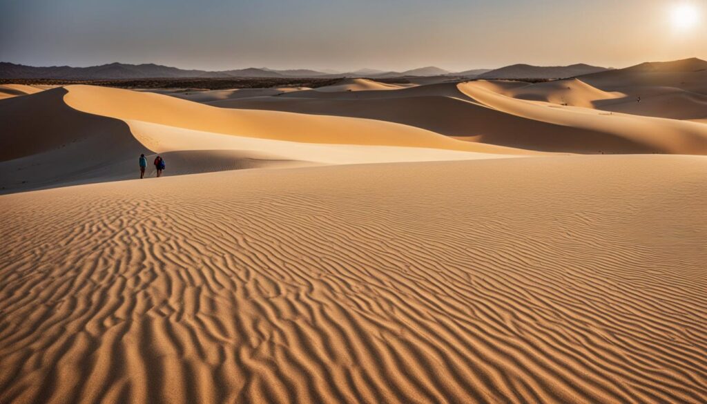 Rolling sun hills in Monahans Sandhills State Park, Texas