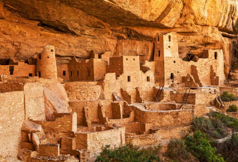The cliff palace dwellings of Mesa Verde are some of the most notable and best preserved in the North American Continent.