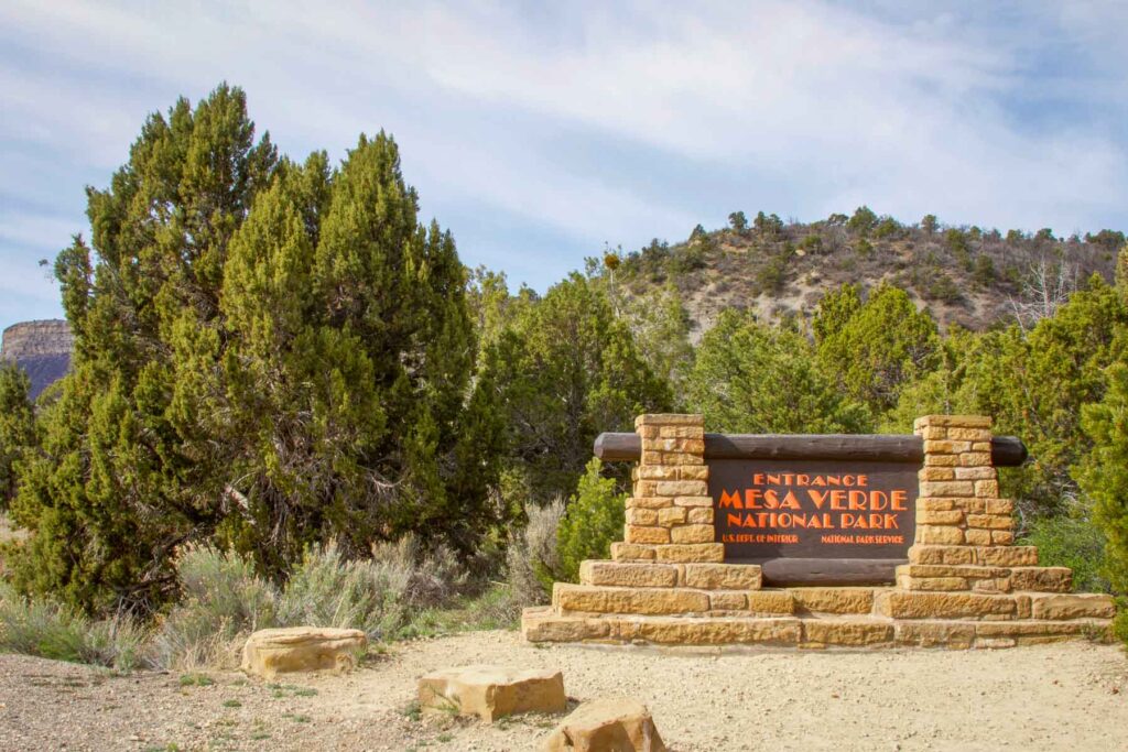 Entrance to Mesa Verde National Park - a World Heritage Site