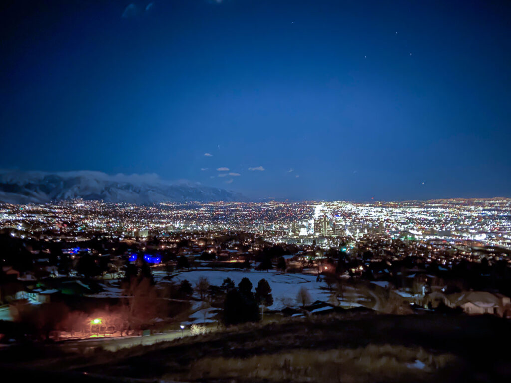 the view from ensign peak over the entire salt lake city