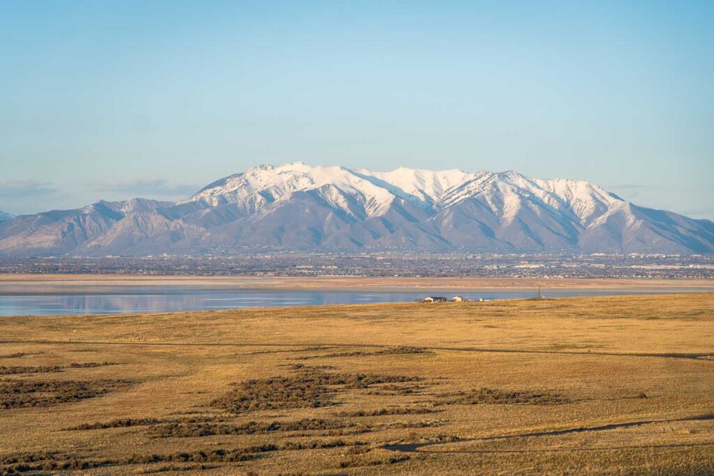 the plains of Antelope island state park just outside of salt lake city