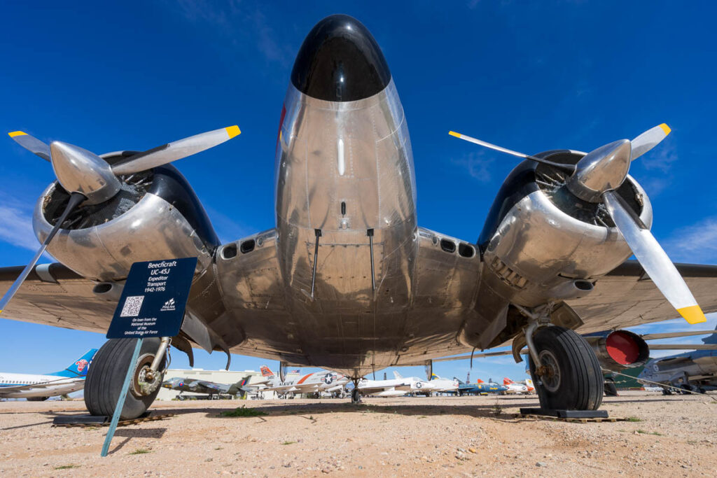 Tucson, Arizona: a large number of vintage aircrafts are on display at the Pima Air and Space museum