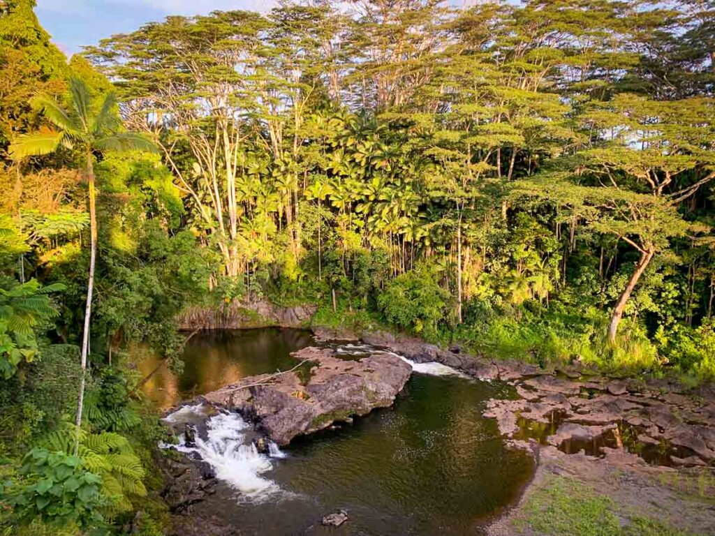 Small waterfall in big island