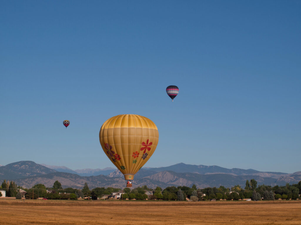 private hot air balloon tour over Temecula Valley