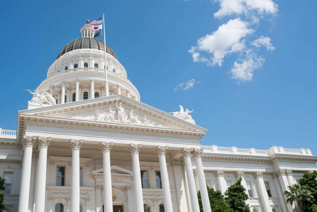 California State Capitol in Sacramento on a sunny day