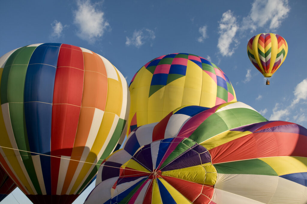 shared hot-air balloon flight over Temecula