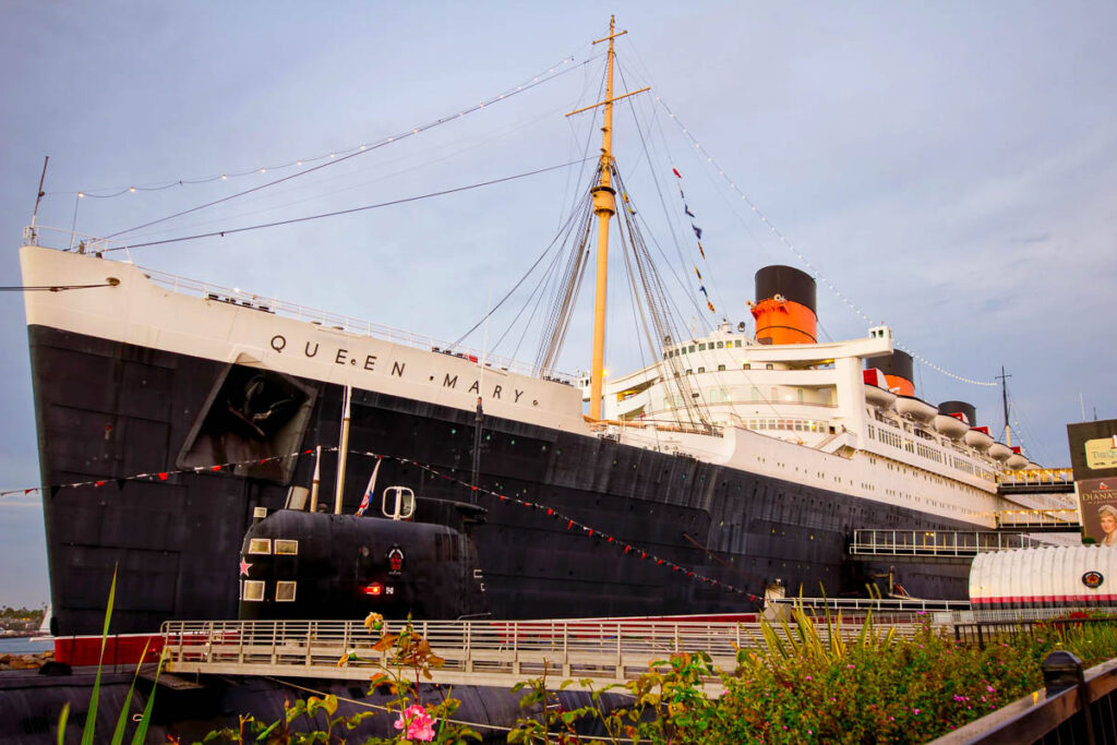 The exterior of California Queen Mary - Long Beach