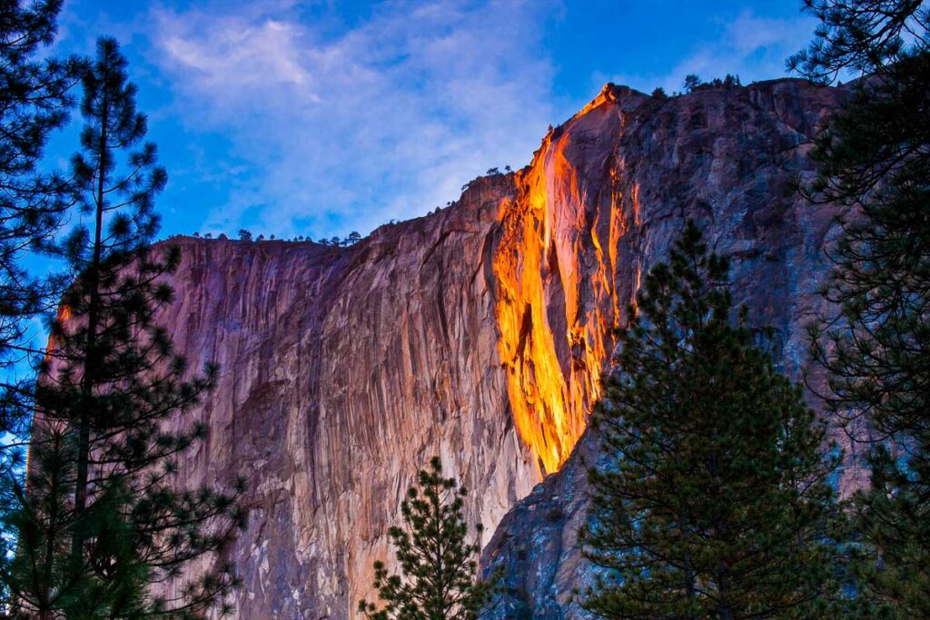 Yosemite Falls during the Firefalls