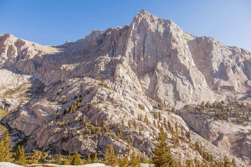 Mount Whitney Trail in California going towards Mt. Whitney, one of the hardest hikes in the US National Parks.