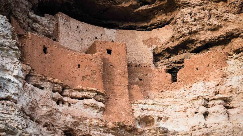 Montezuma Castle Park Close-up, one of the most unique Arizona national monuments and parks