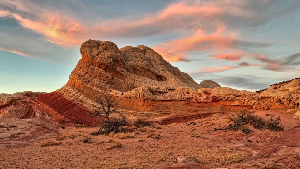 orange clouds over Vermilion Cliffs National Monument