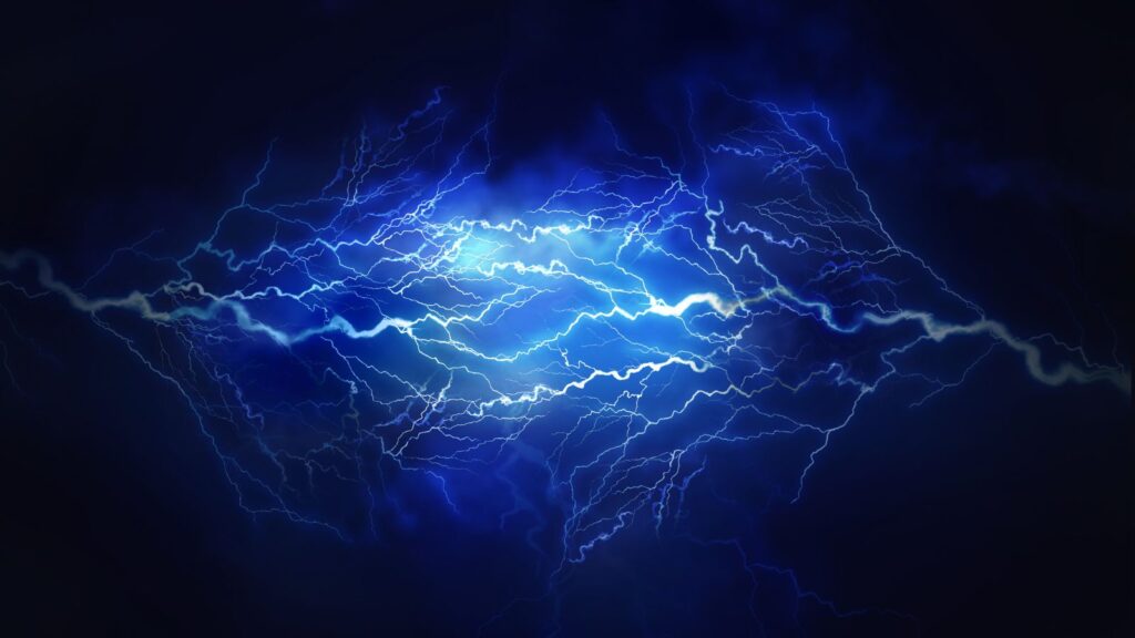 Ball Lightning Dark Background