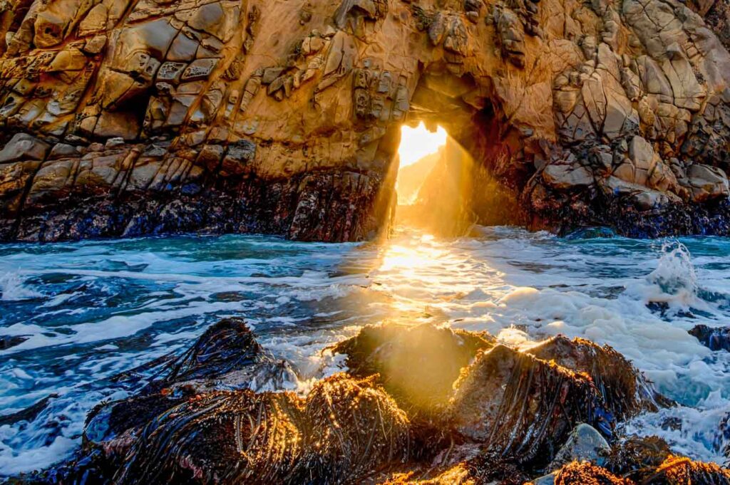 Pfeiffer Beach Keyhole Rock, Big Sur, Monterey County, California