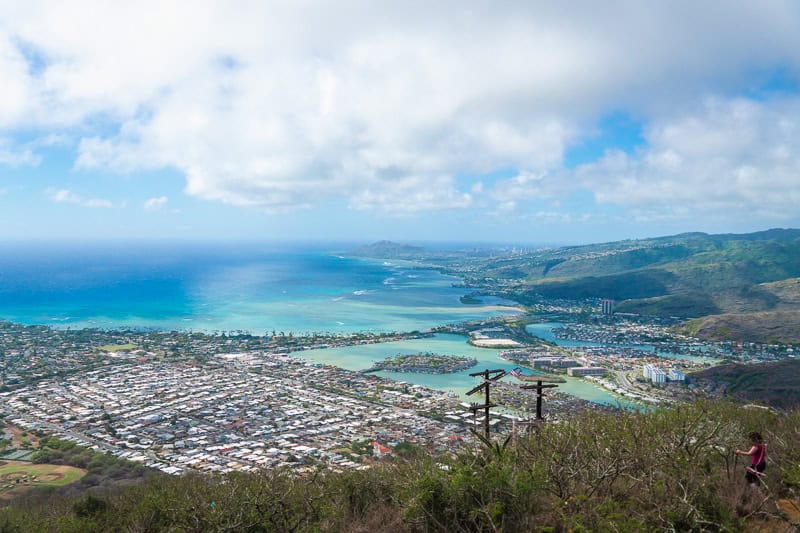 Ocean bay view of Koko Crater hike in Oahu Hawaii