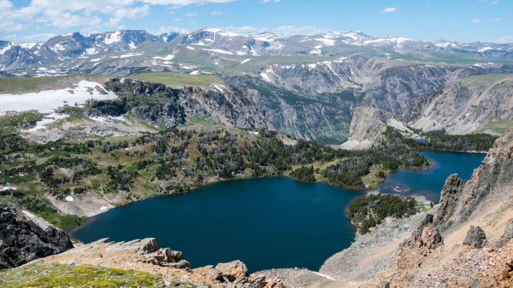 Overlook of lake in Montana, Custer National Forest