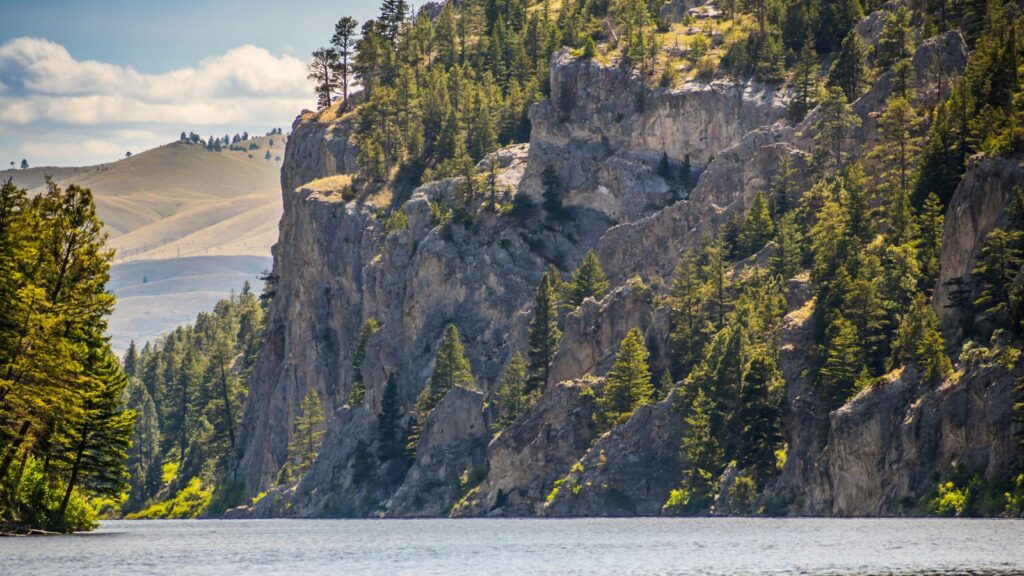 The mountain pass Gates of the Mountains, one of the most beautiful places in Montana