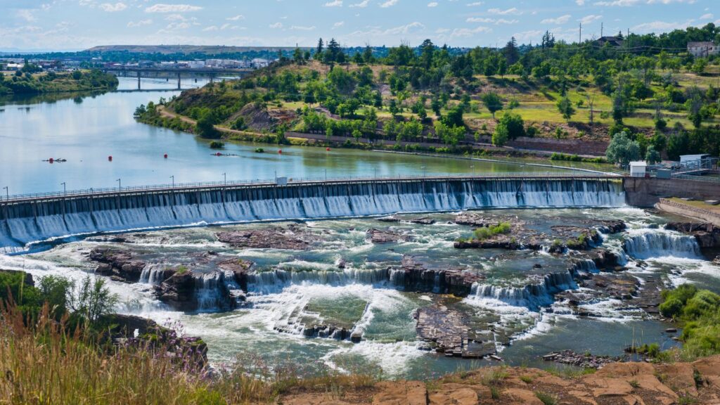 The wide cascades of Montana, Great Falls