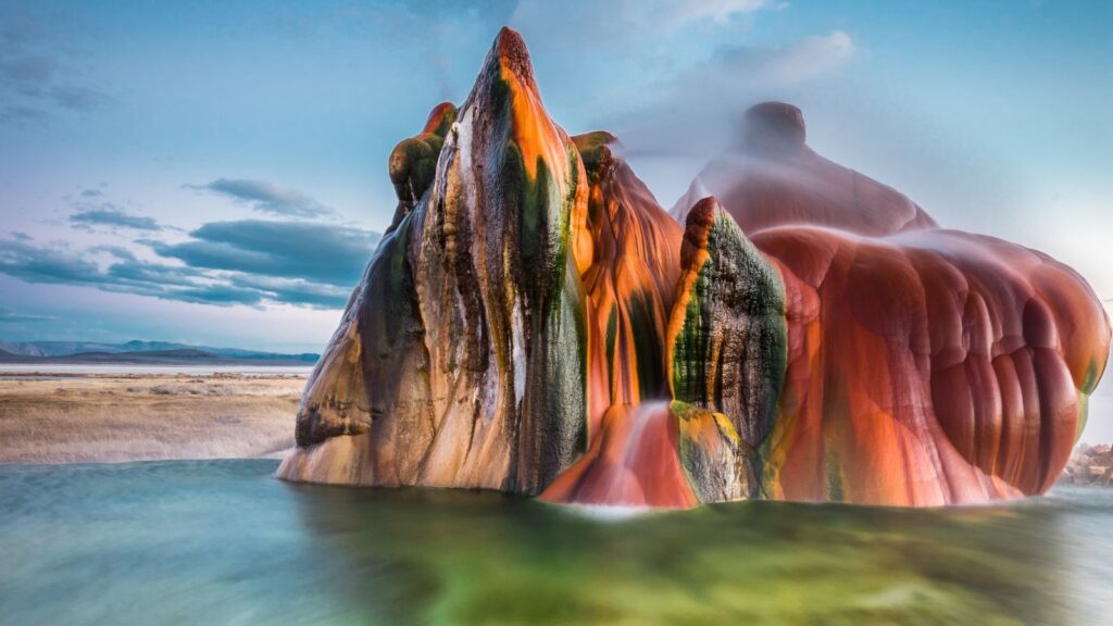 Colorful hues of Nevada Fly Geyser