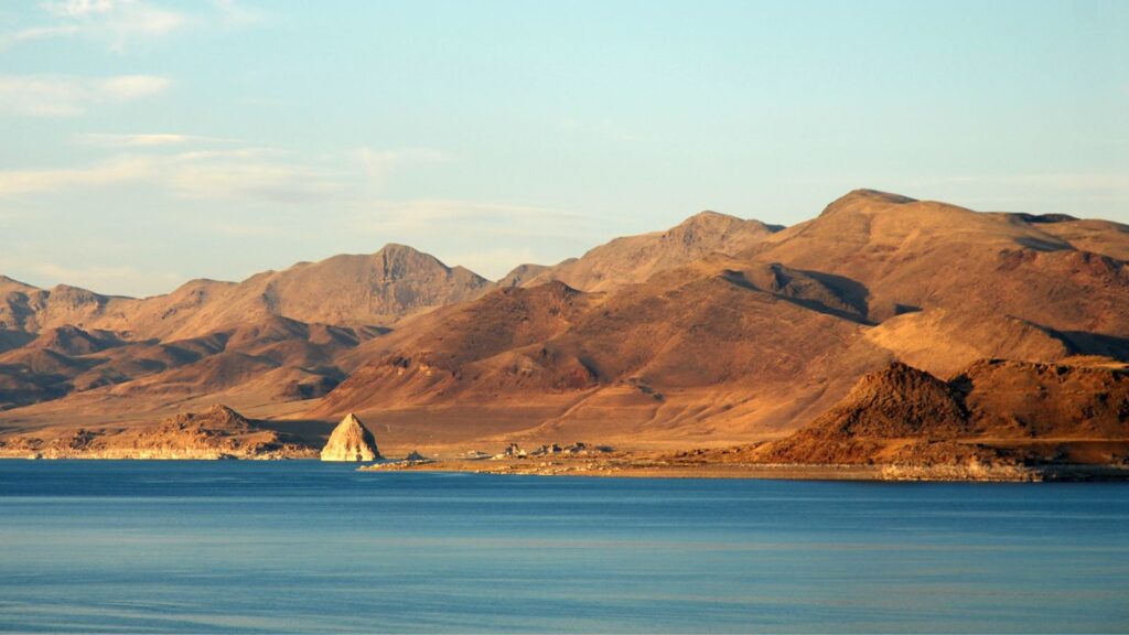 Brilliant sky over Pyramid Lake Nevada