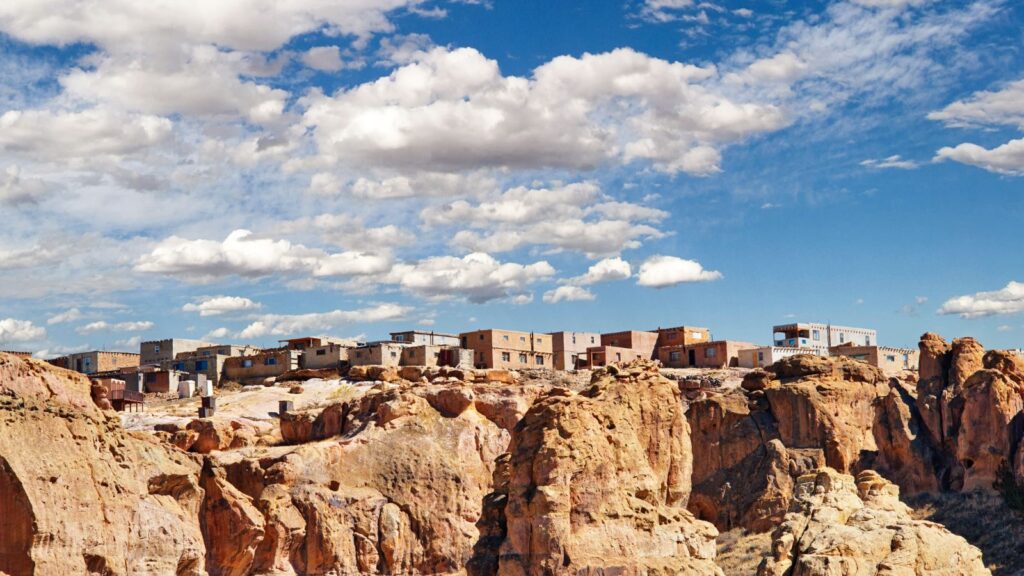 Landscape view of the sky and  Acoma Pueblo Ski City