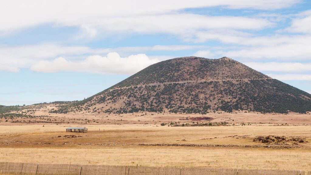 cinder cone volcano in Capulin Volcano, New Mexico