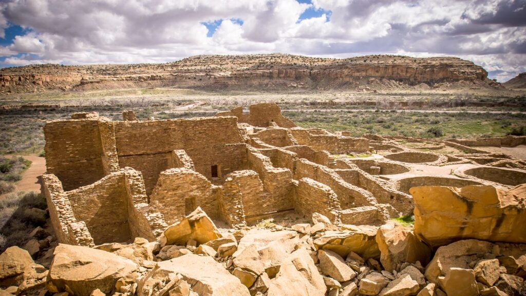 rock formations in Chaco Culture National Historical Park, New Mexico