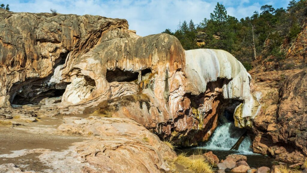 intricate rock formations in Jemez Springs, New Mexico