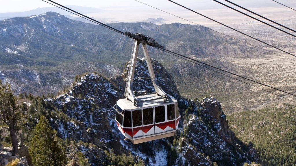 aerial tramway Sandia Peak Tramway in New Mexico