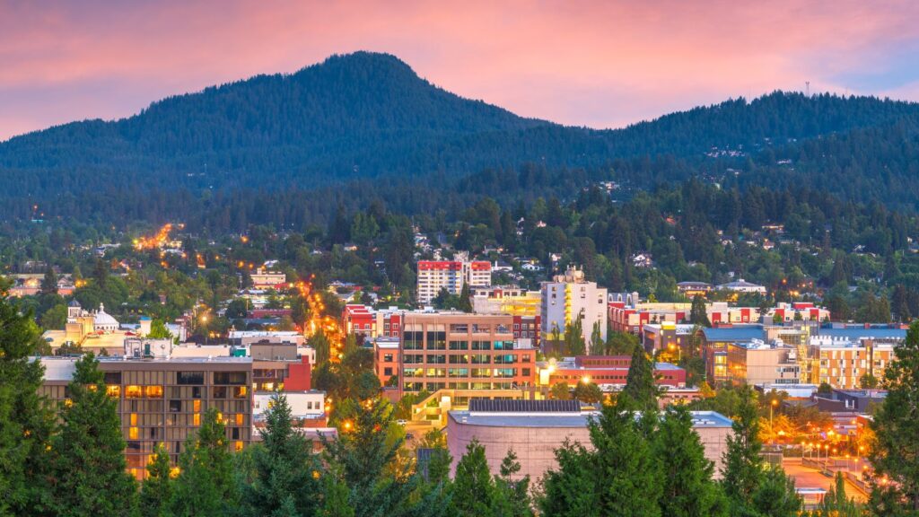 Dusk in Oregon, Eugene Skyline