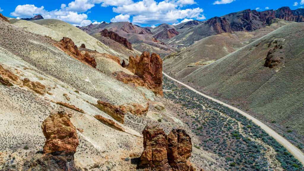 Rock formations in Oregon Owyhee Canyonlands