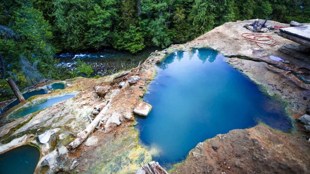 Blue pools of Oregon Umpqua Hot Springs