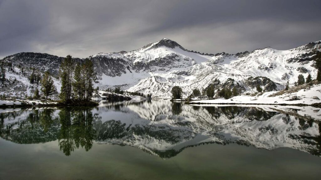 Black and white reflections of Oregon Wallowa Lake