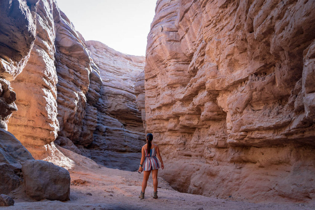 Cat Xu hiking in Painted Canyon California