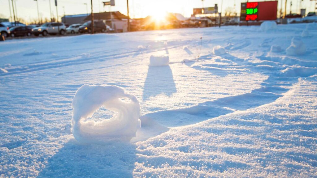 Snow Rollers during winter season