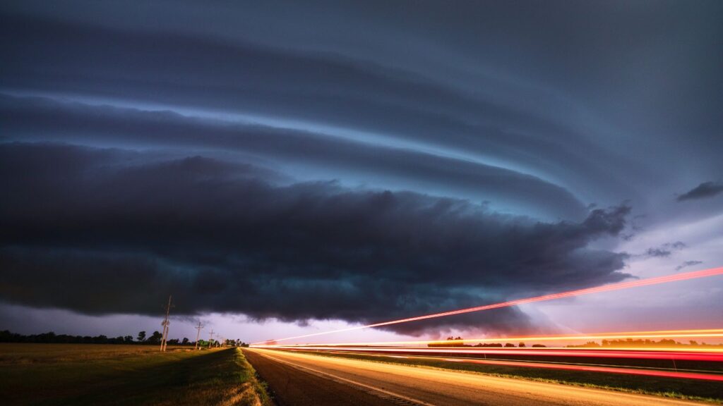 Supercell Storms during dusk