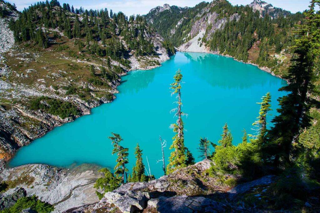 Overlook of Jade Lake in Washington