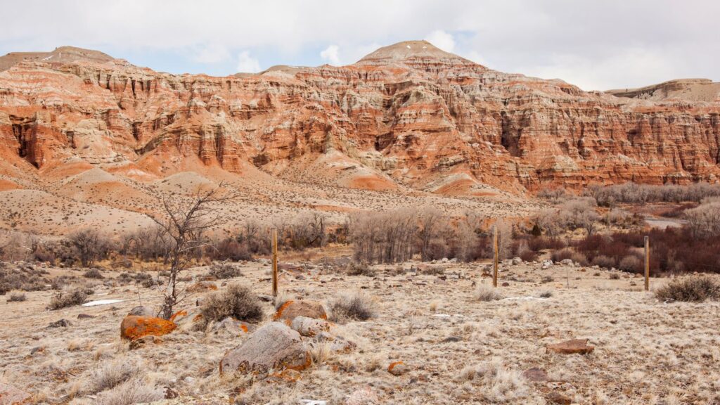 Landscape view of Red Ridgde Dubois Badlands WSA in Wyoming