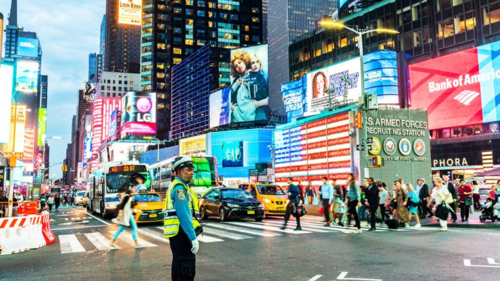 Time Square at night - World's most visited tourist attraction