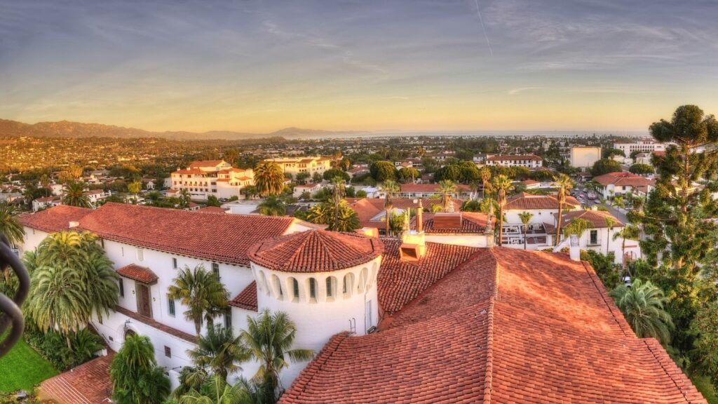 California, Santa Barbara Old Buildings