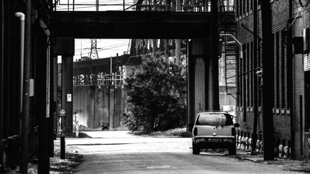 Abandoned and dull district. St Louis, Missouri.