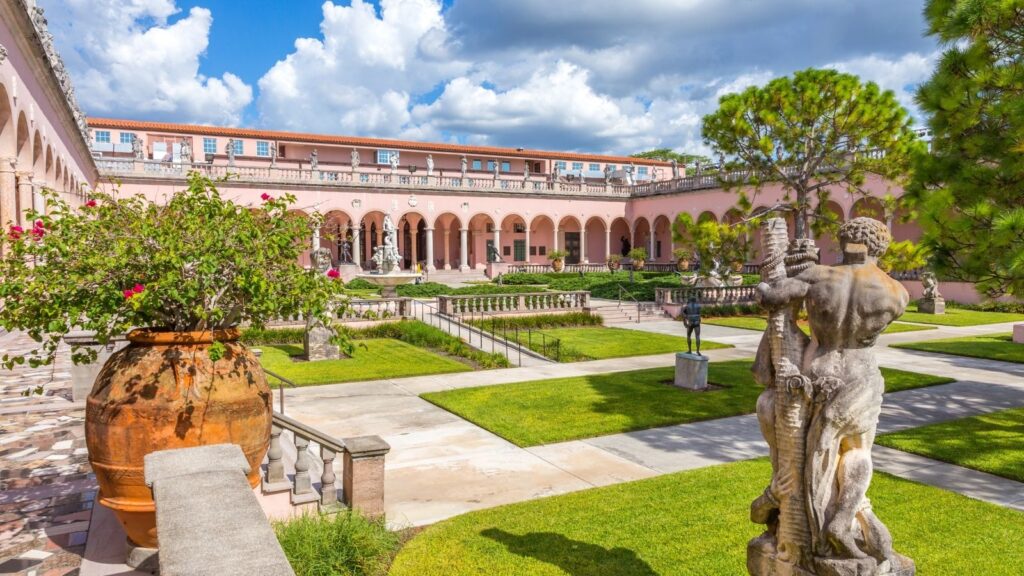 Exterior garden shot of Florida, John and Mable Ringling Museum of Art