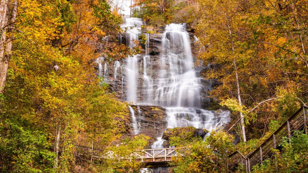 Waterfall down Amicalola Falls State Park, Dawsonville